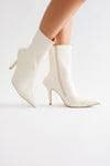 Angelina Heeled Booties - Ivory | Fashion Nova