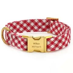 The Foggy Dog Gingham Dog Collar