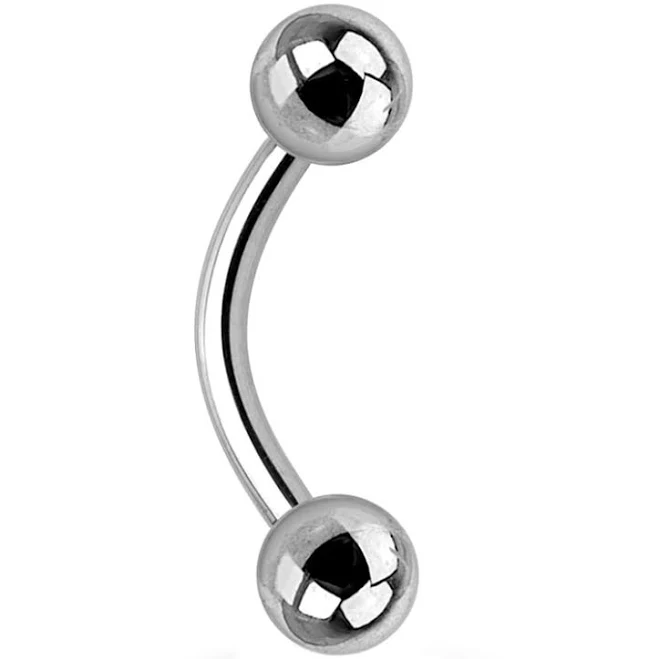 Titanium Curved Internally Threaded Barbell ball