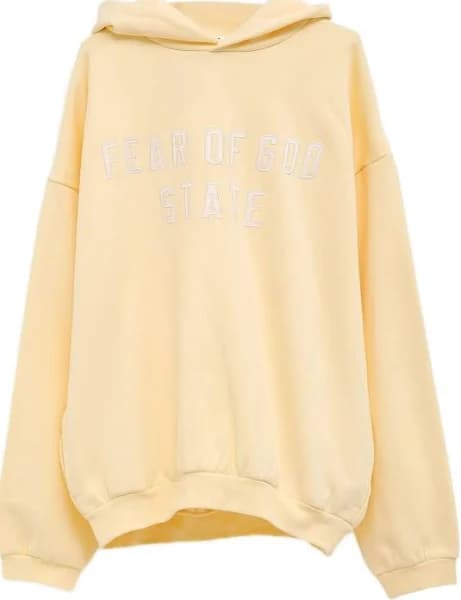 FEAR OF GOD ESSENTIALS - embroidered-logo hoodie - men - Cotton - XXL - Yellow