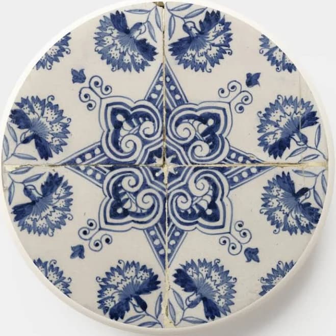 Vintage Retro White Orange Blue Floral Pattern Flower Love PopSockets Adhesive PopGrip