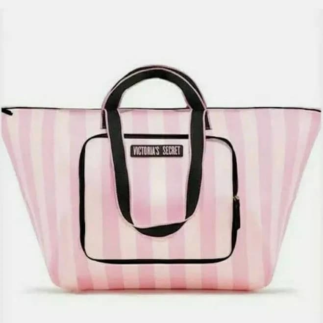 Victoria's Secret VICTORIAS SECRET SIGNATURE STRIPE PACKAB - New Women | Color: Black/Pink