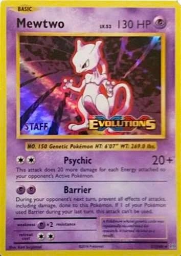 2013 Pokemon Mewtwo - 51/108 (Prerelease) [Staff] XY Promos