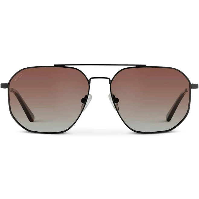 Emmett Polarized Aviator Sunglasses with Gradient Brown Lenses