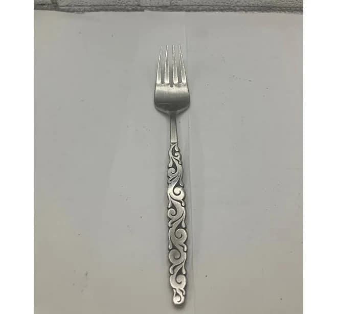 Lyon Stainless Ornate Scroll Dinner Fork Silverware Utensil Elegant