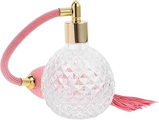 100ml Vintage Perfume Bottle Pretty Clear Perfume Bottle Airbag Spray Atomizer Refillable Glass Bottle (Pink)