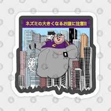 ネズミの大きくなるお腹に注意 - Chuck E Cheese - Magnet | TeePublic
