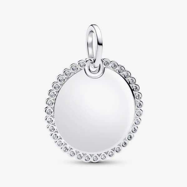 Pandora 14k Gold-Plated Engravable Round Tag Pendant