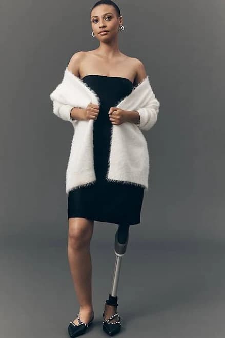 Anthropologie Fuzzy Knit Cardigan Sweater
