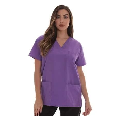 Just Love Women's V-Neck Scrub Top with Pockets