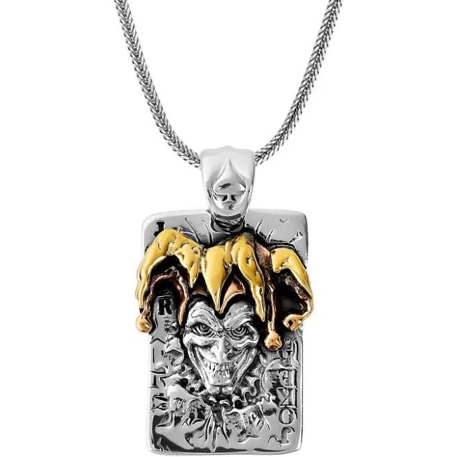S925 Silver Handmade Joker Pendant Necklace for Men
