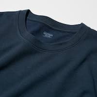 Men's HEATTECH Extra Warm Cotton Crew Neck T-Shirt (Long Sleeve) | UNIQLO LV