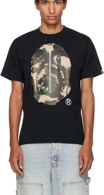 MENS A Bathing Ape Camo Big Head T-shirt