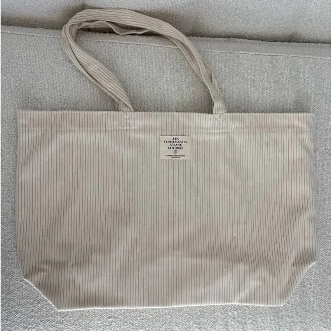 Sezane Beige Tote Bag
