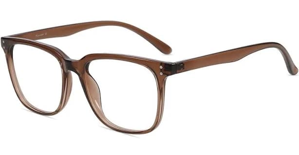 Firmoo Brown Square Prescription Glasses Frame LKFS4126R