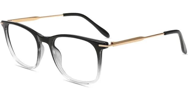 Firmoo Black Clear Square Prescription Glasses Frame MX40171