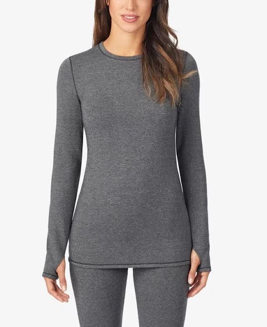 Cuddl Duds Women's Ultra Cozy Long Sleeve Crew Neck Top