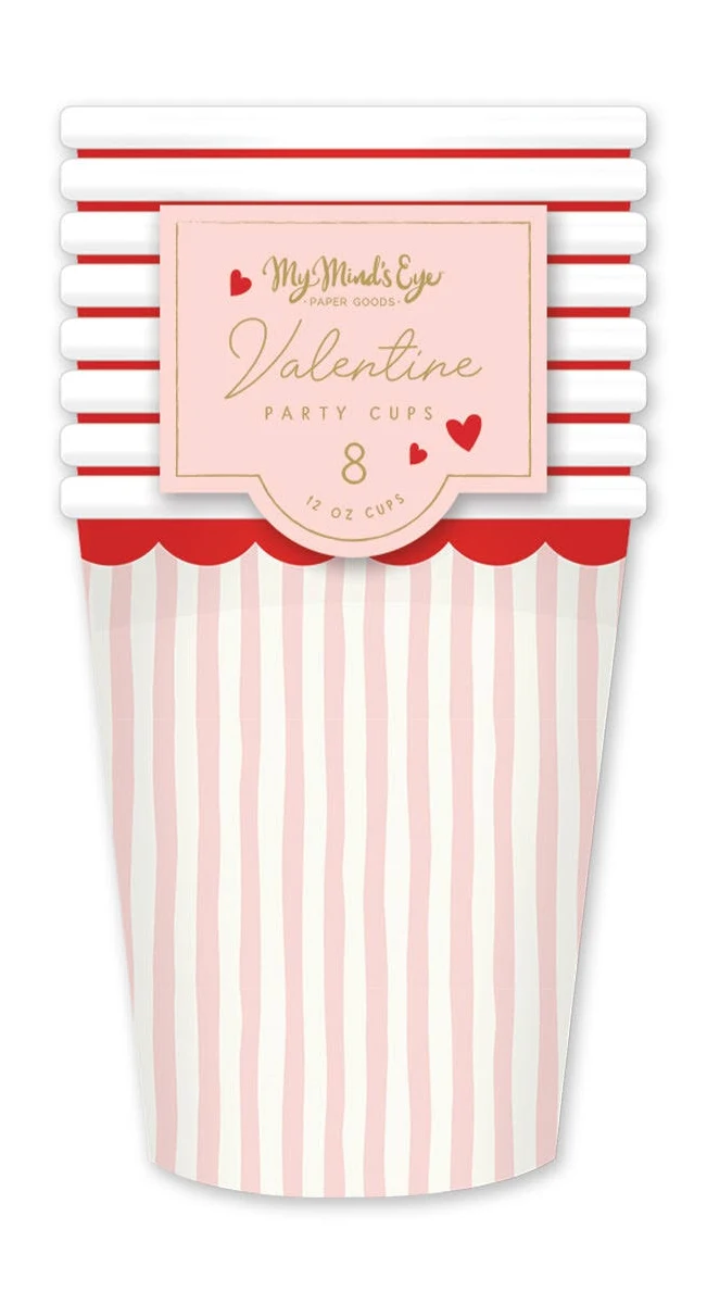 The Party Darling Valentine Stripe Paper Cups