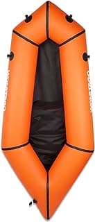 Packraft TPU Inflatable Travel Kayak with Soft Seat Lightweight Packrafts for Flat Water Rafting/Bicycle Drifting/Litewater Dinghy, 1 Person
