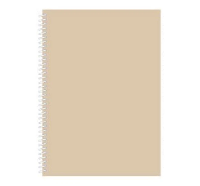 Large Bium Spiral Lined Notebook, Beige