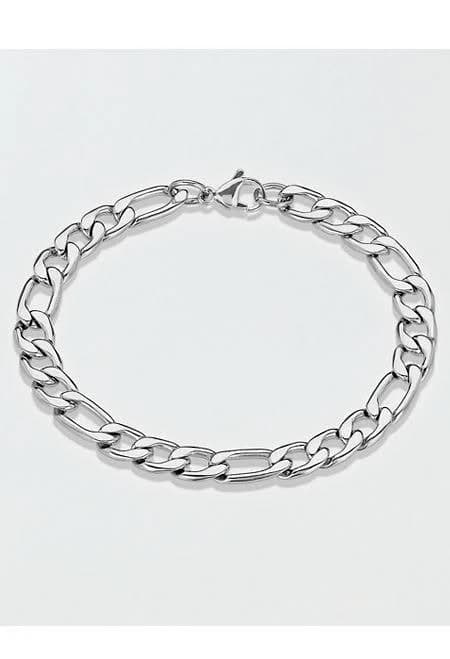 West Coast Jewelry Men's Stainless Steel Figaro Chain Bracelet