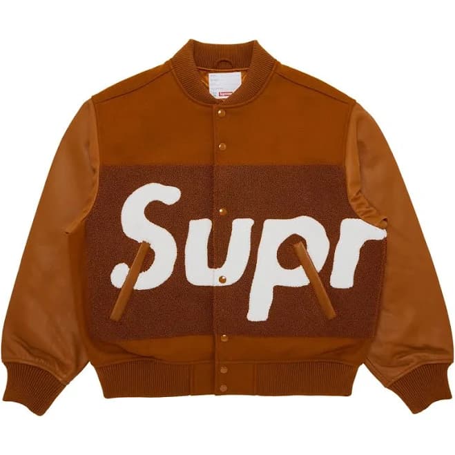 Supreme Big Logo Chenille Varsity Jacket