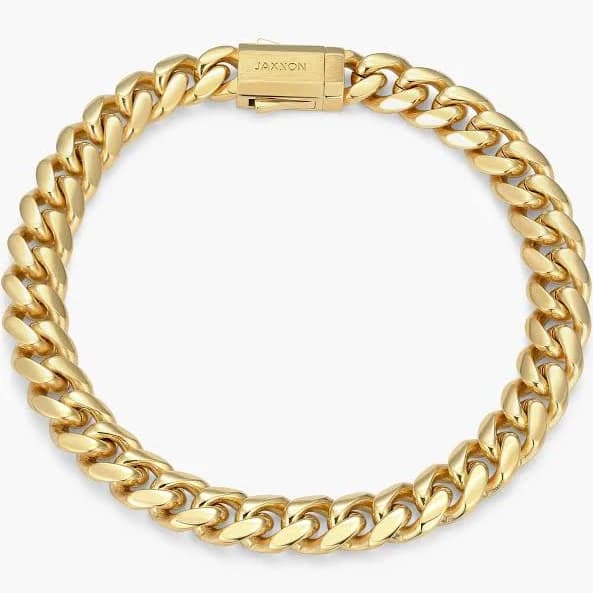 JAXXON 14K Gold Cuban Link Bracelet