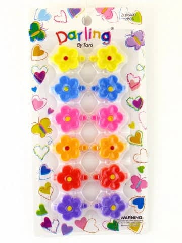 Darling by Tara Girls Self Hinge Flower Barrettes