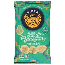 Siete Gluten Free Serrano Sea Salt Vinegar Kettle Cooked Potato Chips