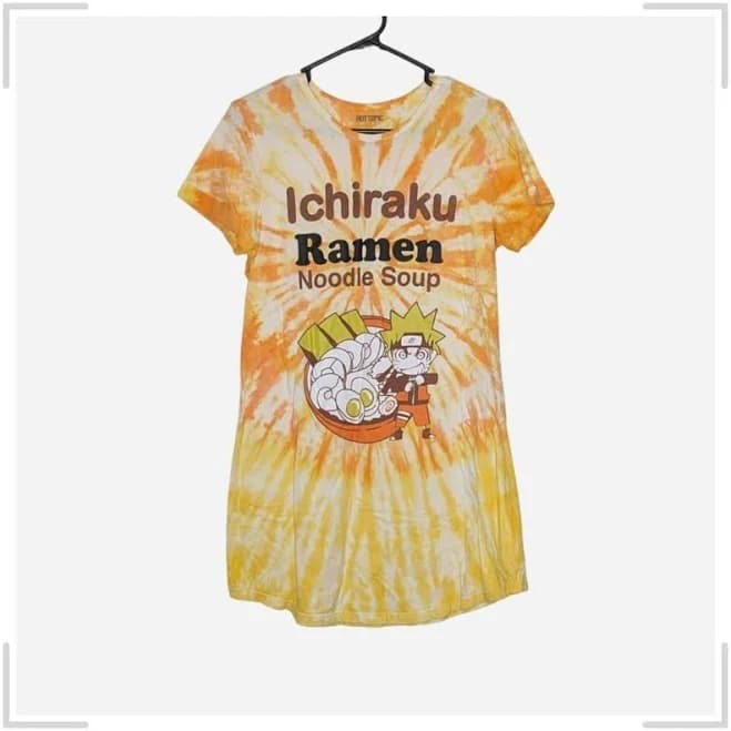 Hot Topic Naruto Tee Shirt Mini Dress - Women | Color: Yellow | Size: S