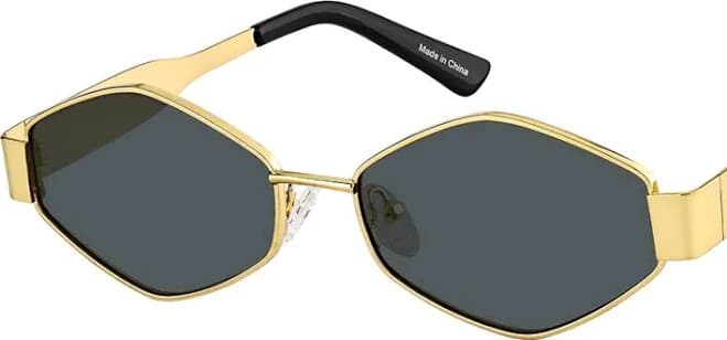 Zenni Women's Round Metal Sunglasses with Nose Pads
