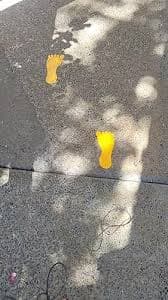 LiteMark Removable 7 Inch Orange Barefoot Footprint Decal Stickers for Floors and Walls - Pack of 12 (6 Pairs) : Amazon.com.au: Home Improvement