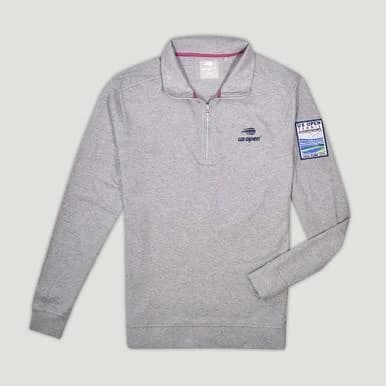 US Open Collection Men's 1/4 Zip Sleeve Patch Pullover Top