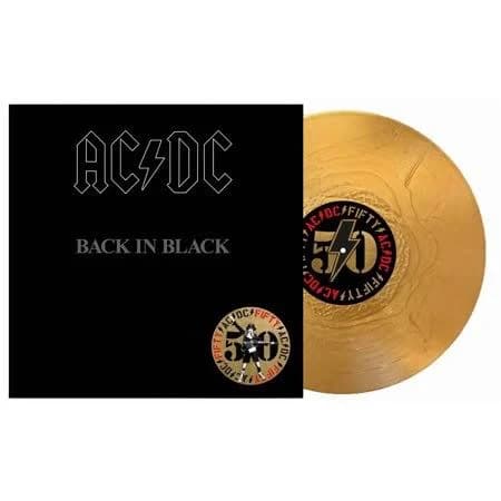 AC/DC - Back in Black - 50th Anniversary Vinyl Record Album - Gold Nugget Color Vinyl - Music & Performance - Vinyl