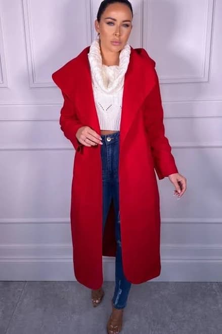 Waterfall Duster Belted Long Coat