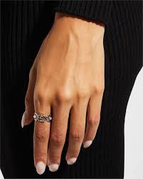 Gucci GG Marmont Sterling Silver Flower Ring | Neiman Marcus