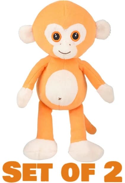 Cute 10'' inch Orange Monkeys Plush Soft Cuddly Toy
