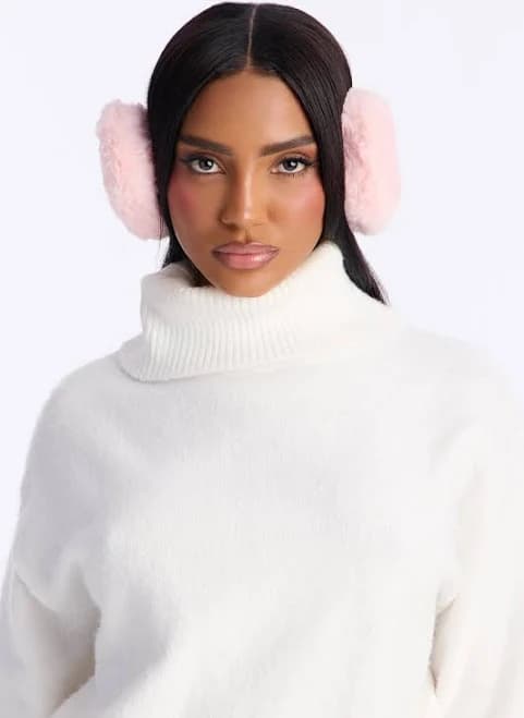 Fashion Nova Women's Faux Fur Ear Covering Headband