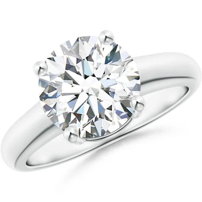 Angara CTW Lab-Grown Round Diamond Solitaire Engagement Ring Gold