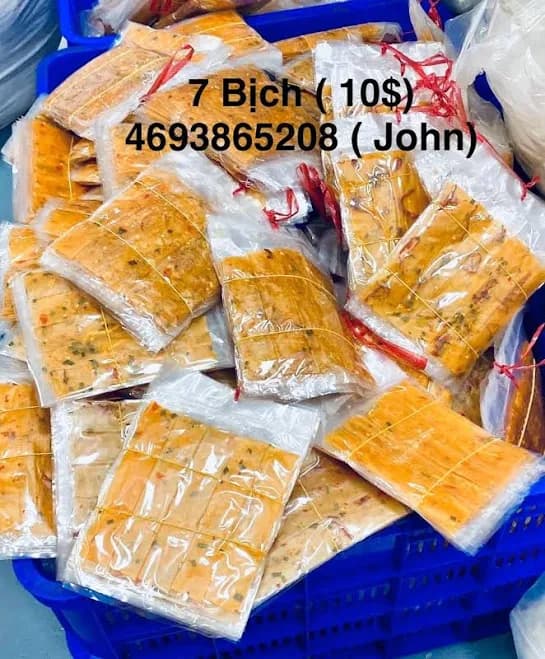 Bánh Tráng Dẻo Tôm Cuộn Hành ( set 14 bịch) / viêtnamese food