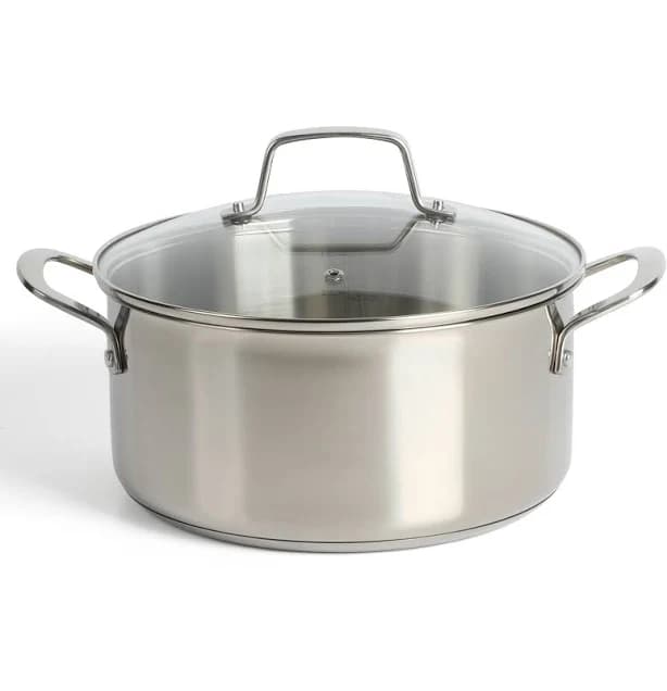 Martha Stewart Castelle 5-Quart Stainless Steel Dutch Oven