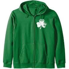Amazon.com: St Patricks Day Four Leaf Clover. Irish Roots Men Women Kids Zip Hoodie : Clothing, Shoes & Jewelry