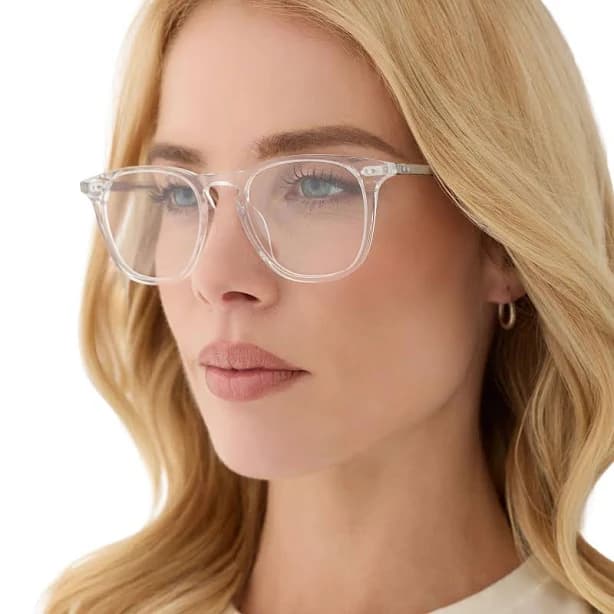 Maxwell by Diff Eyewear Prescription Square Crystal RX Lens
