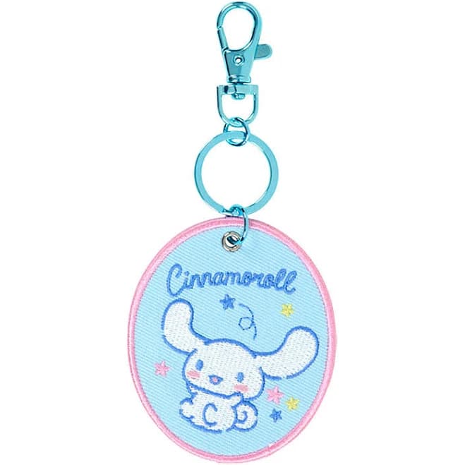 Sanrio Cinnamoroll Embroidered Polyester Steel Keychain