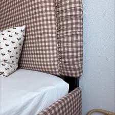 King Ruched Platform Bed in Whitaker Gingham Sage - Threshold™ designed with Studio McGee : Target