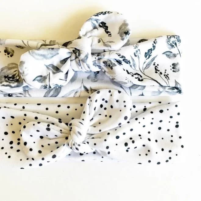 Adjustable Floral or Spotted Headband