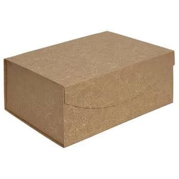 Gilded Floral Kraft Box - Medium