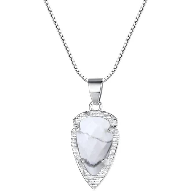 Howlite Arrowhead Pendant Necklace