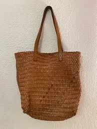 Madewell The Medium Transport Woven Leather Tote Bag