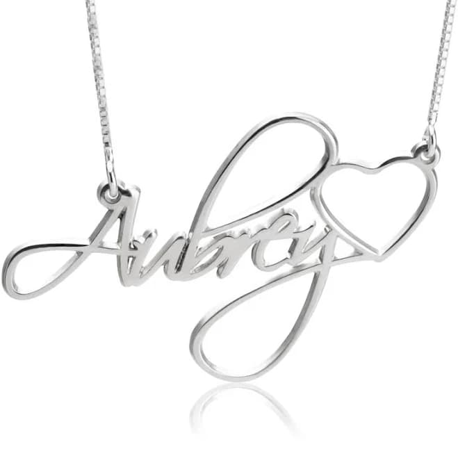 onecklace Custom Name Necklace with Heart